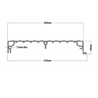 10-940-0-600MM MODULAR SOLUTIONS PROFILE<BR>STAIR PROFILE, CUT TO LENGTH 600 MM